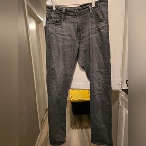 AG Adriano Goldschmied Men's Dark Gray Straight Jeans